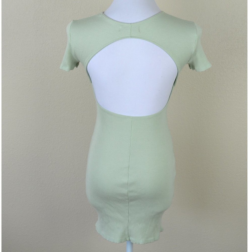 Urban Outfitters Aly Ribbed Open-back Mini Dress M - Picture 5 of 8